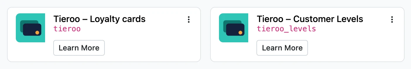 Apps with Tieroo and Customer Levels installed